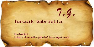 Turcsik Gabriella névjegykártya